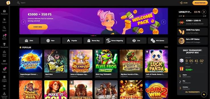 Staycasino screenshot: Lobby with 9,000+ games